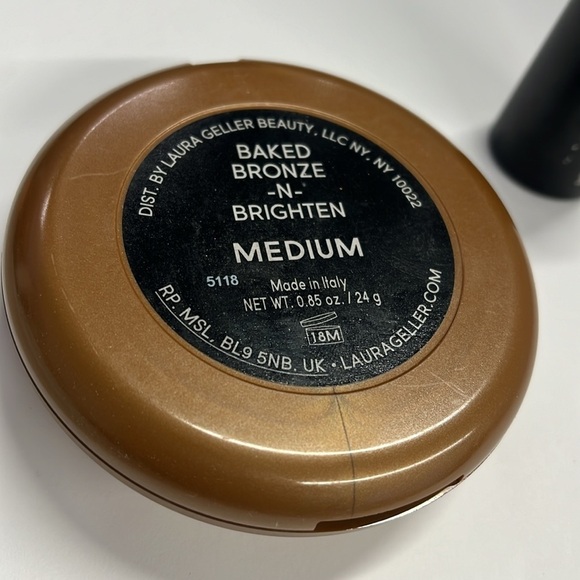 Laura Geller Baked Bronze n Brighten Medium Powder Bronzer w Kabuki Brush - Picture 5 of 6